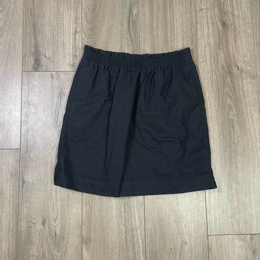 J Crew Linen Cotton Blend City Mini Skirt with Pockets US Women's 0 New - Picture 3 of 7